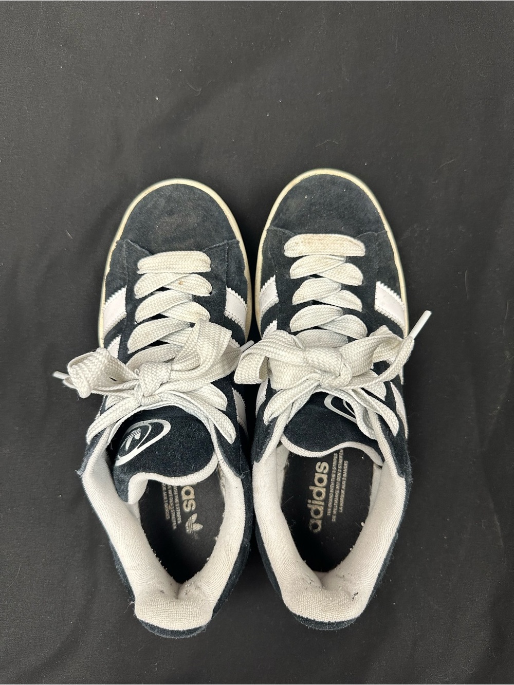 adidas campus Black and White Low-Top Sneakers